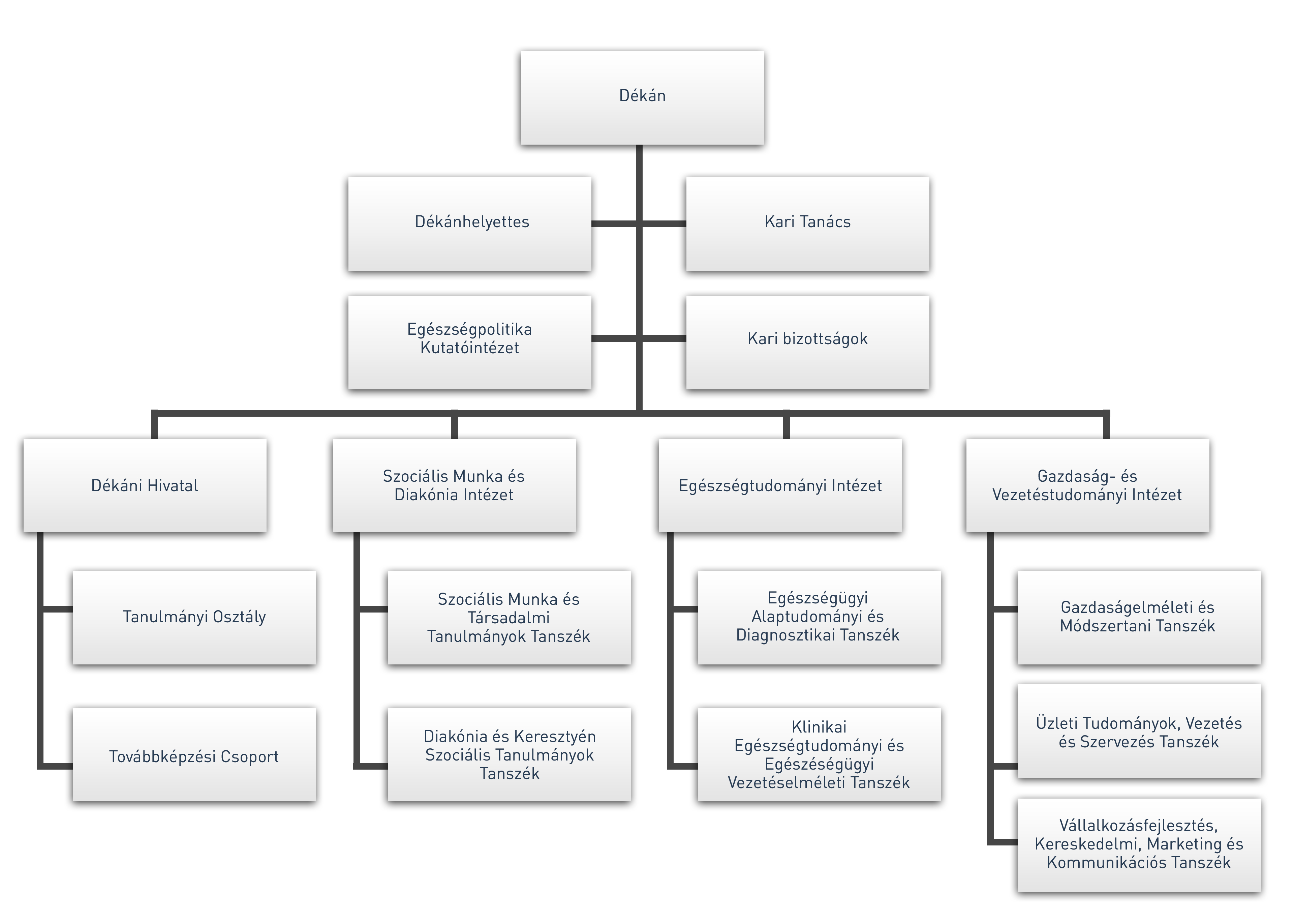 szervezeti felépítés diagramja