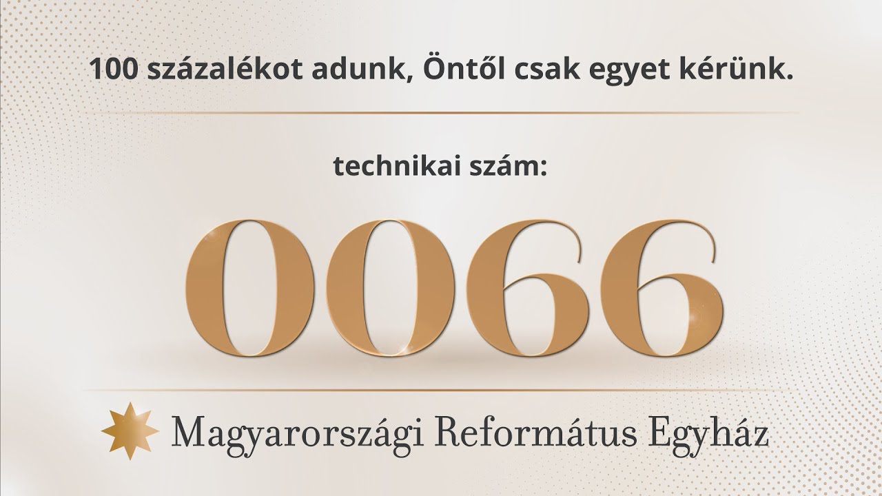 Magyarországi Református Egyház technikai száma: 0066