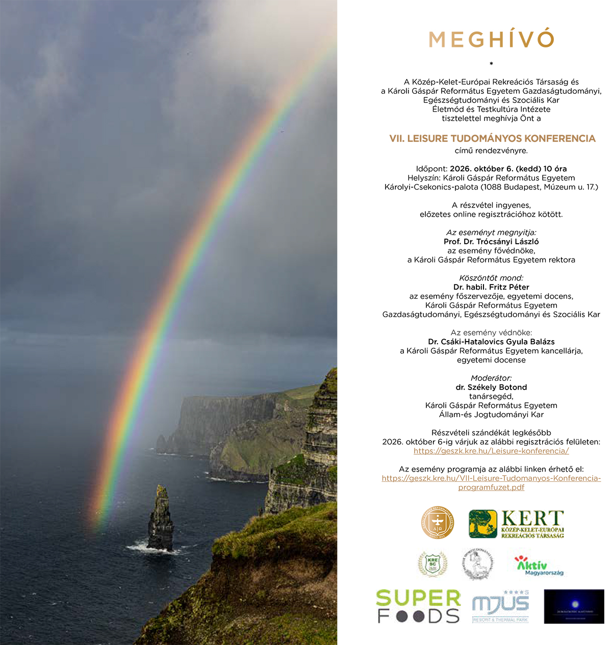 VII. Leisuer Tudományos Konferencia meghívója